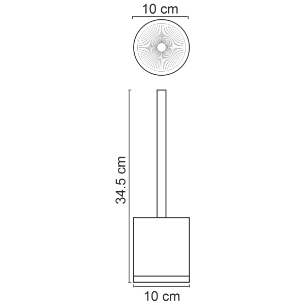 Щетка для унитаза WasserKRAFT Vils (K-6127) черная