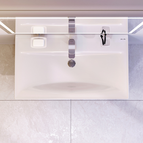 Тумба под раковину 80 см, подвесная, Am.Pm X-Joy (M85AFHX0802BM) черная