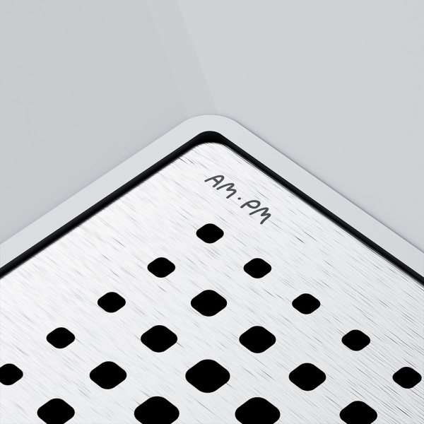 Душевой трап 10x10 см AM.PM MasterFlow (W01BD-P11-010-01SB) сталь матовая