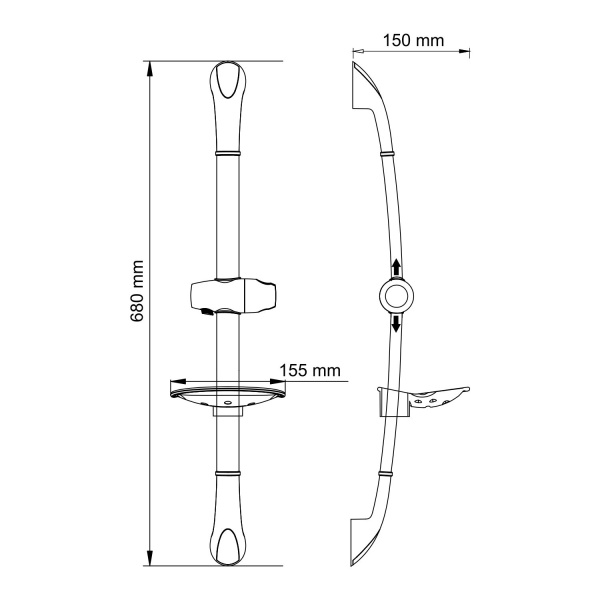 Штанга для душа WasserKRAFT (A006)
