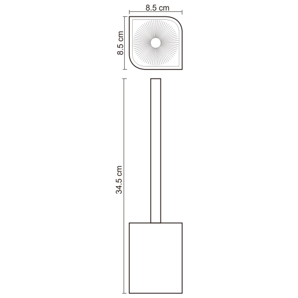Щетка для унитаза WasserKRAFT Elba (K-2727) черная