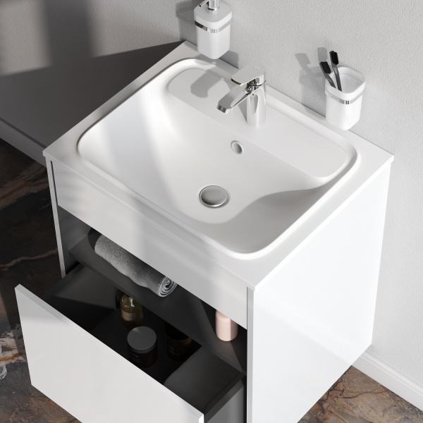 Тумба под раковину 60 см Am.Pm Func (M8FFUX0601WG) белая