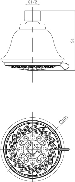 Лейка душевая LEMARK LM8040C Лейка душевая LEMARK LM8040C