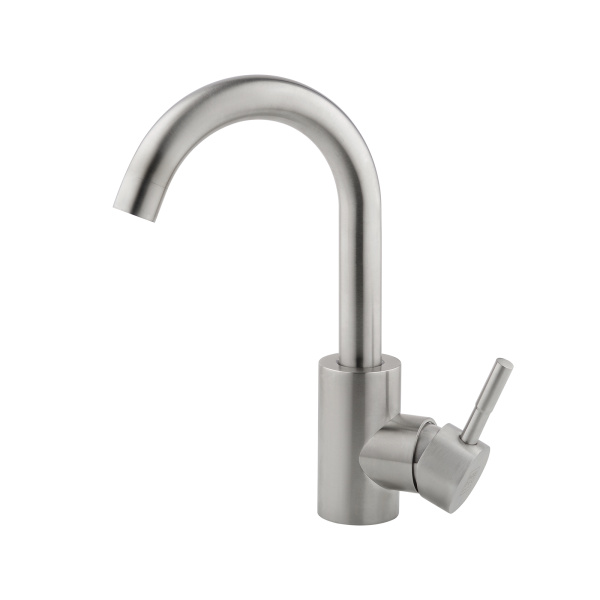 Смеситель для раковины AQUEDUC (345333) с поворотным изливом, сталь