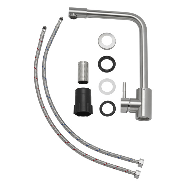 Смеситель для кухни AQUEDUC (345331) с поворотным изливом, сталь