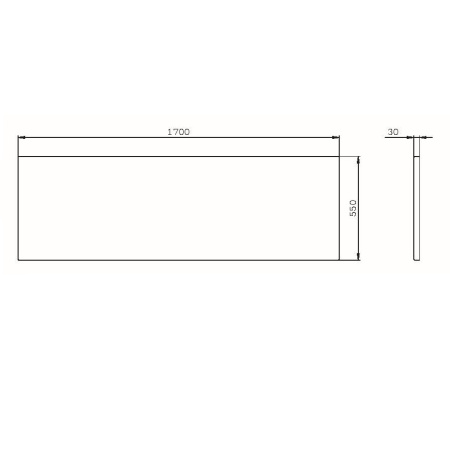 Фронтальная панель для ванны 170х75 см Am.Pm X-Joy (W94A-170-075W-P)