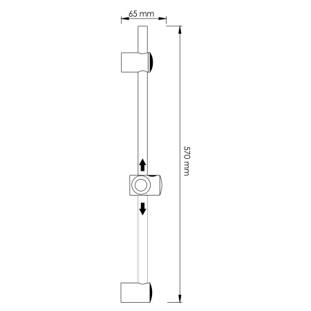 Штанга для душа WasserKRAFT Isar (A049), тёмная бронза
