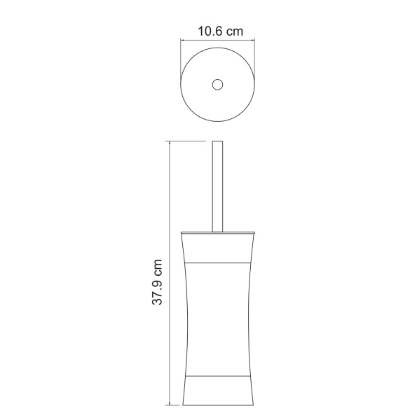 Щетка для унитаза WasserKRAFT Wern (K-7527) черная/сталь