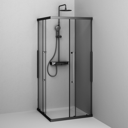 Душевое ограждение 90х90 см AM.PM Func (W84G-403-9090-BТ) черное