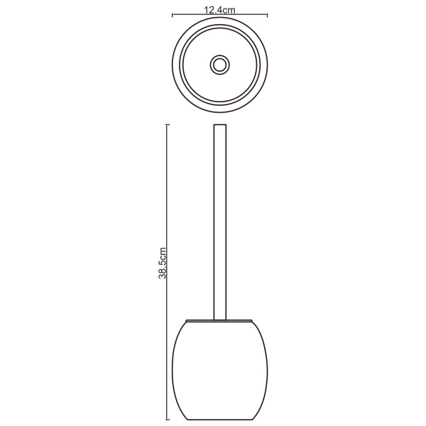 Щетка для унитаза напольная WasserKRAFT серия Ruwer (K-6727) сталь