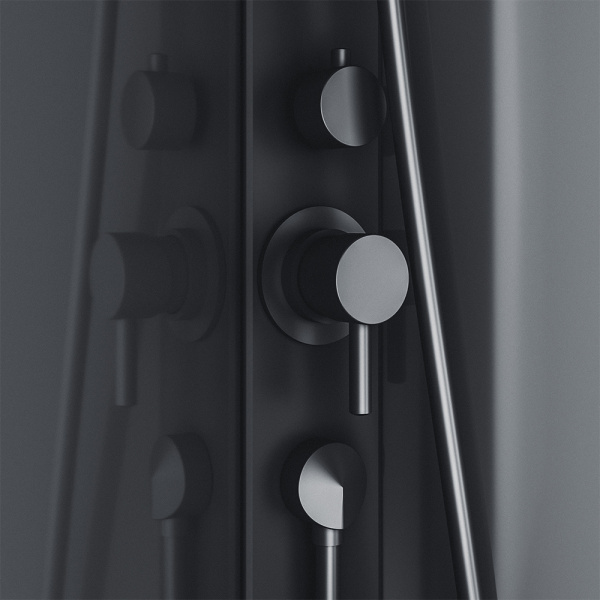 Душевая кабина 90х90 см  Am.Pm Gem (W90C-401-090BT) черная