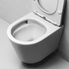 Подвесной безободковый унитаз ABELSBERG Element Ceramic (ELC70701WH) TornadoFlush и ультратонким сиденьем OneClick