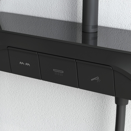 Душевая система для душа Am.Pm Func (F078F222) без излива,  с термостатом, черная