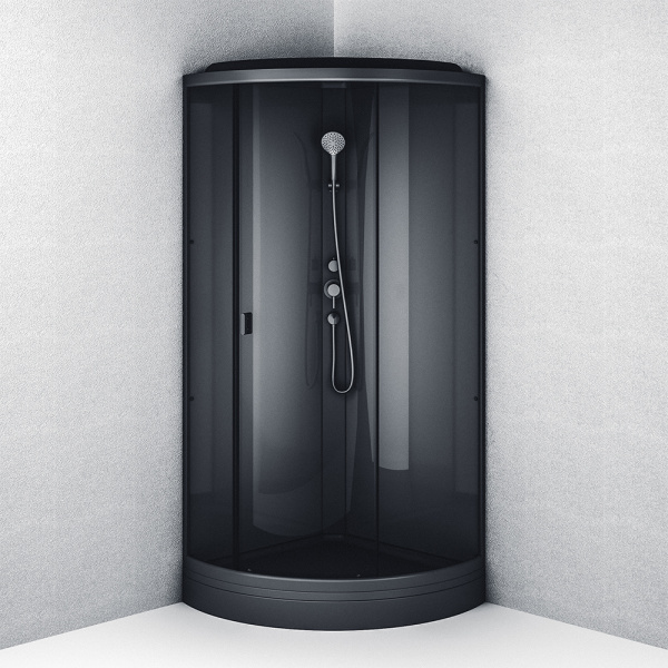 Душевая кабина 90х90 см  Am.Pm Gem (W90C-401-090BT) черная