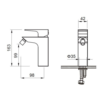 Смеситель для биде Zeegres Z.ROY (33007001)
