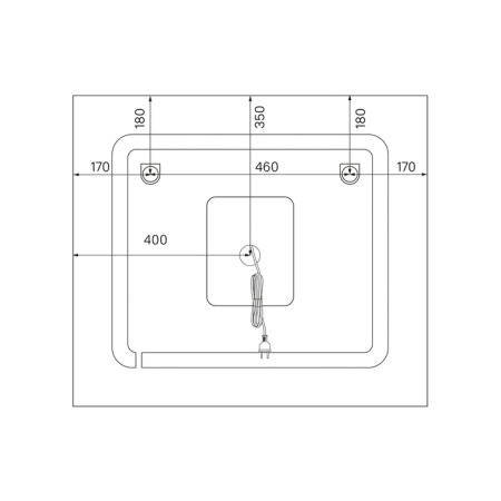Зеркало с подсветкой 80 см IDDIS Zodiac (ZOD8000i98), белое