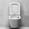 Подвесной безободковый унитаз ABELSBERG Object Ceramic (OBC80901WH) TornadoFlush и ультратонким сиденьем OneClick