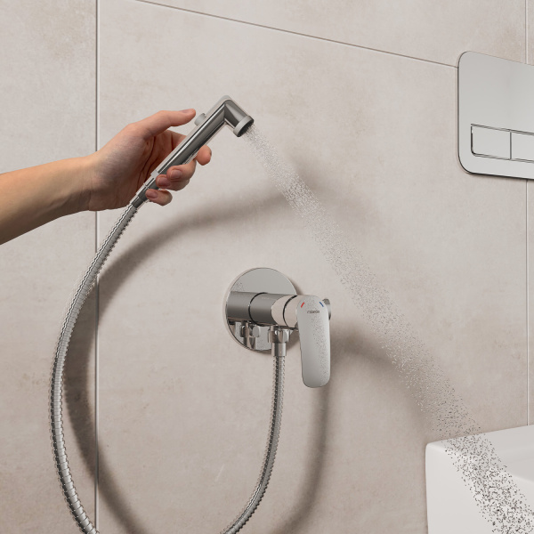 Встраиваемый смеситель для биде с гигиеническим душем Milardo Rora (RORSBR0M08)