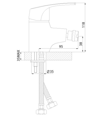 Смеситель для биде ROSSINKA Silvermix Серия D (D40-51)