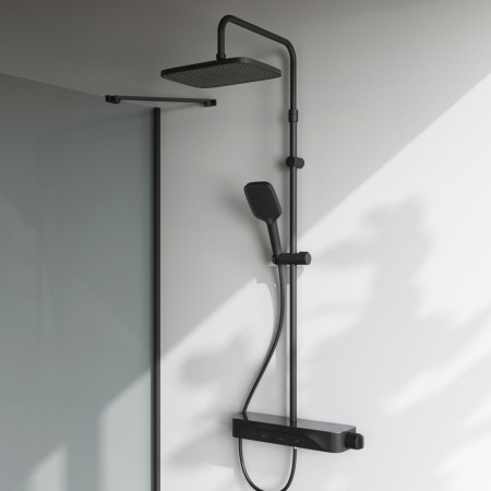 Душевая система для душа Am.Pm Func (F078F222) без излива,  с термостатом, черная