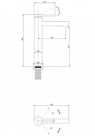 Смеситель для накладной раковины ABBER Emotion (AF8811)