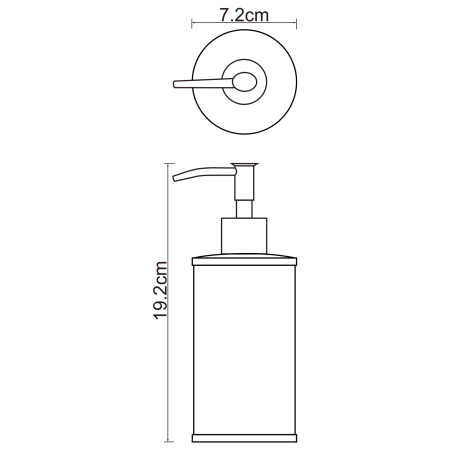 Дозатор для жидкого мыла WasserKRAFT Rossel (K-5799) белый