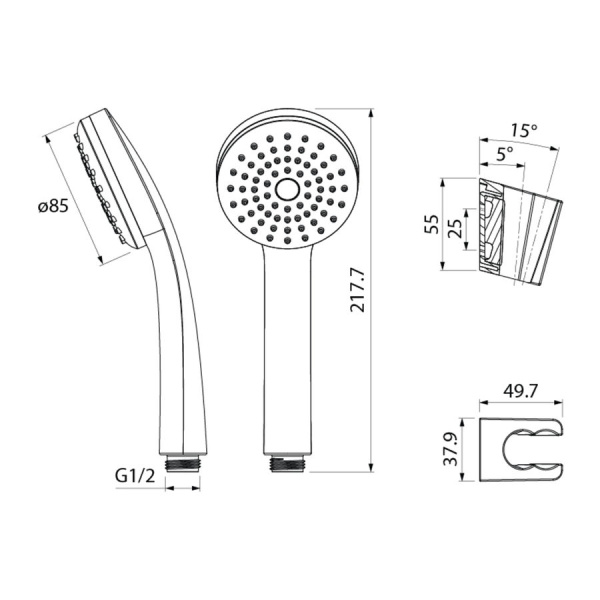 Душевой набор IDDIS Optima Home (0011F00i16) Душевой набор IDDIS Optima Home (0011F00i16)