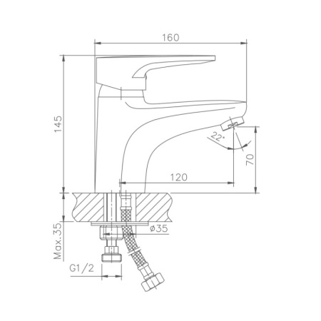 Смеситель для раковины Haiba (HB1268) с гигиеническим душем