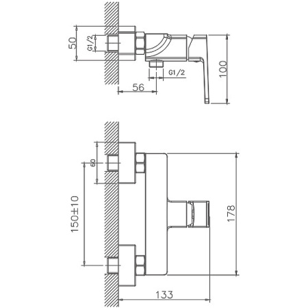 Смеситель для биде Haiba (HB55176) с гигиеническим душем