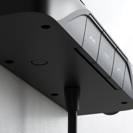 Душевая система для душа Am.Pm Func (F078F222) без излива,  с термостатом, черная