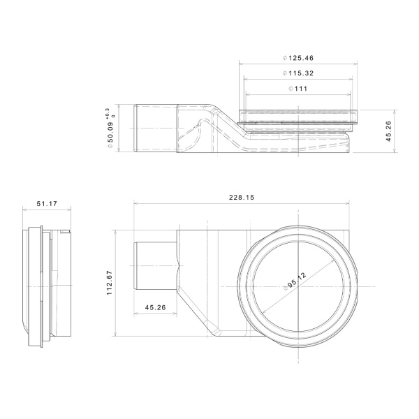 Душевой лоток 45 см POINT Гермес (PN50145) сталь