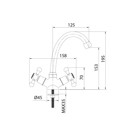 Смеситель для умывальника MILARDO Duplex (DUPSB00M01)