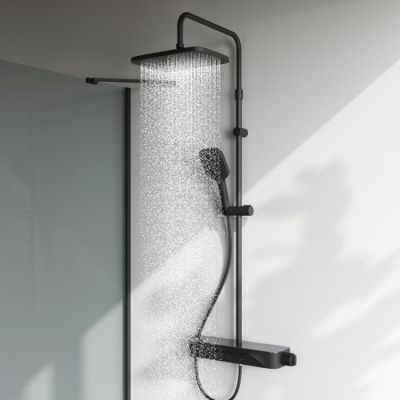 Душевая система для душа Am.Pm Func (F078F222) без излива,  с термостатом, черная