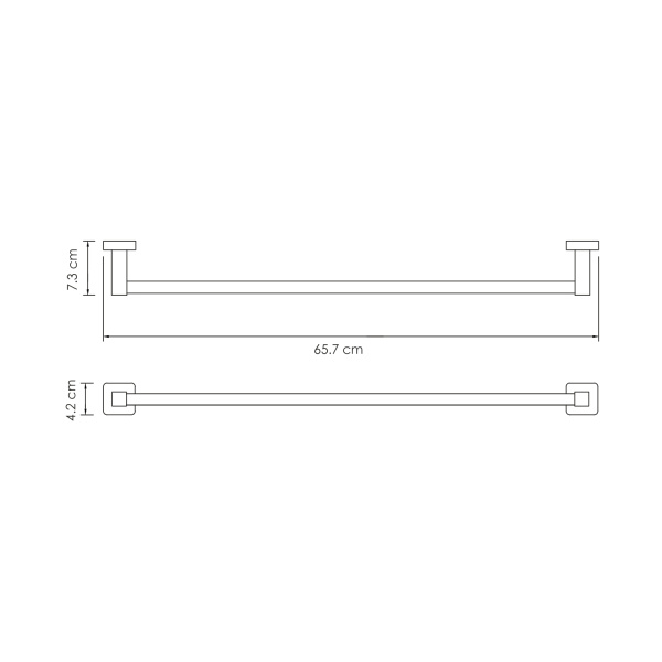 Держатель полотенец одинарный WasserKRAFT  Lippe (K-6530)