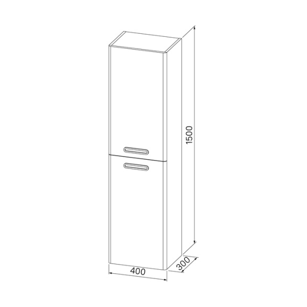 Пенал подвесной 40 см IDDIS Brick (BRI40W0i97) белый