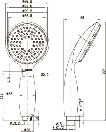 Душевая лейка LEMARK Люкс LM8001C