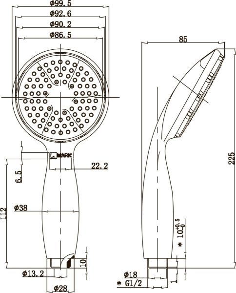 Душевая лейка LEMARK Люкс LM8001C Душевая лейка LEMARK Люкс LM8001C