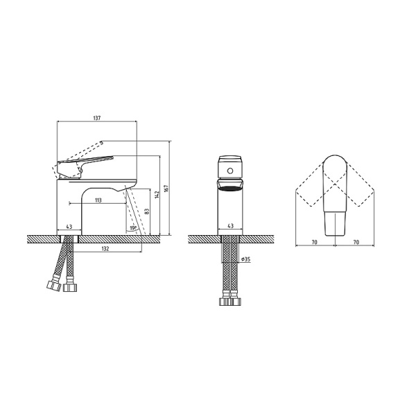 Смеситель для раковины Osgard Segel Black (94013) черный