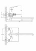 Смеситель для ванны Haiba (HB2216) с длинным изливом и душевой лейкой