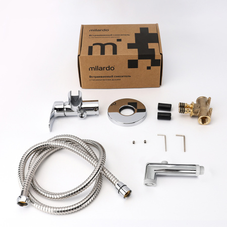 Встраиваемый смеситель для биде с гигиеническим душем Milardo Rora (RORSBR0M08)