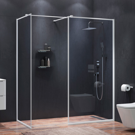 Душевая перегородка Walk In 110x195 IDDIS Slide (SLI8WS1i23), белый