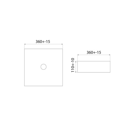 Умывальник накладной, 36 см, IDDIS Slide (SLIWS01i27)