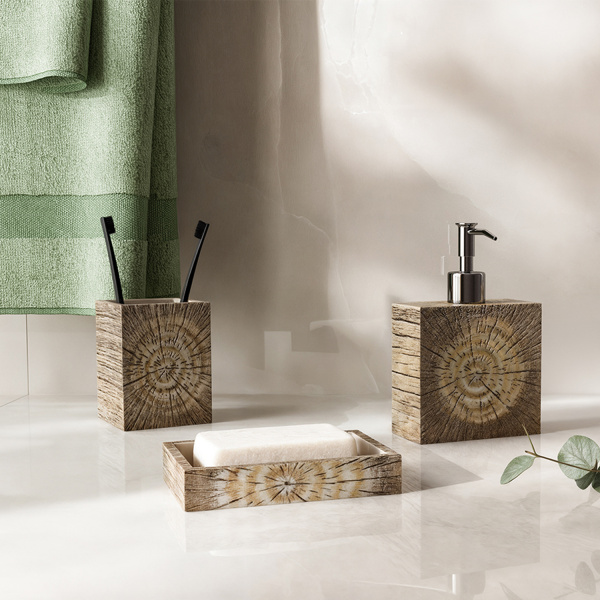 Стакан для зубных щеток WasserKRAFT Schunter (K-28128) под дерево