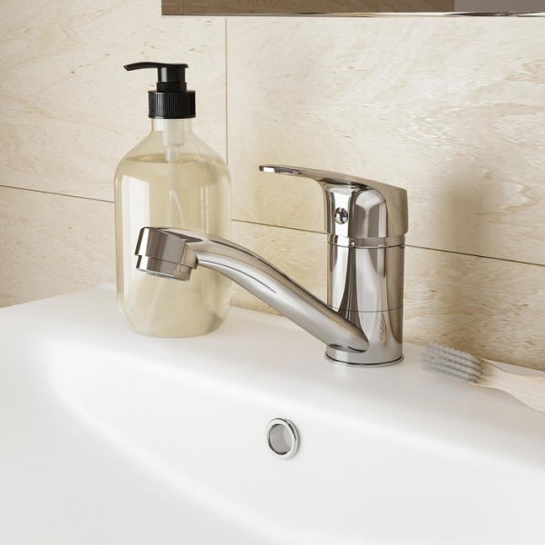 Смеситель для умывальника поворотный Milardo Simp (SIMSBR0M01)