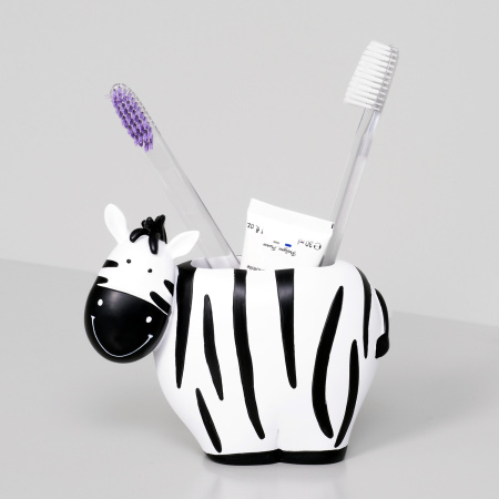 Стакан для зубных щеток WasserKRAFT Lippe (K-8128A) черно-белый