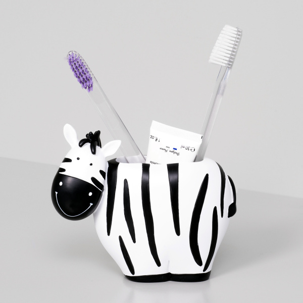 Стакан для зубных щеток WasserKRAFT Lippe (K-8128A) черно-белый