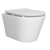 Подвесной безободковый унитаз ABELSBERG Element Ceramic (ELC70701WH) TornadoFlush и ультратонким сиденьем OneClick