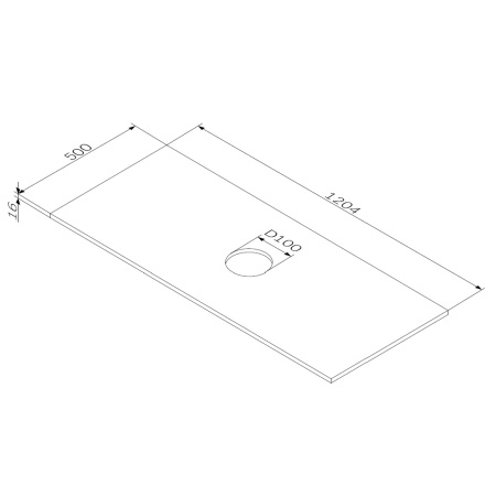 Столешница 120 см Am.Pm Func (M8FST1201WG)