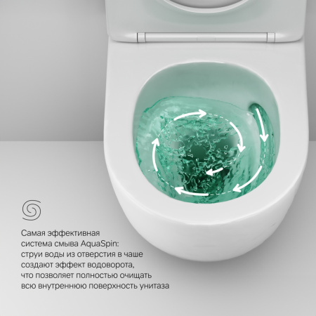 Унитаз подвесной Am.Pm Like AquaSpin (C801900SC ) ,безободковый, с сиденьем микролифт