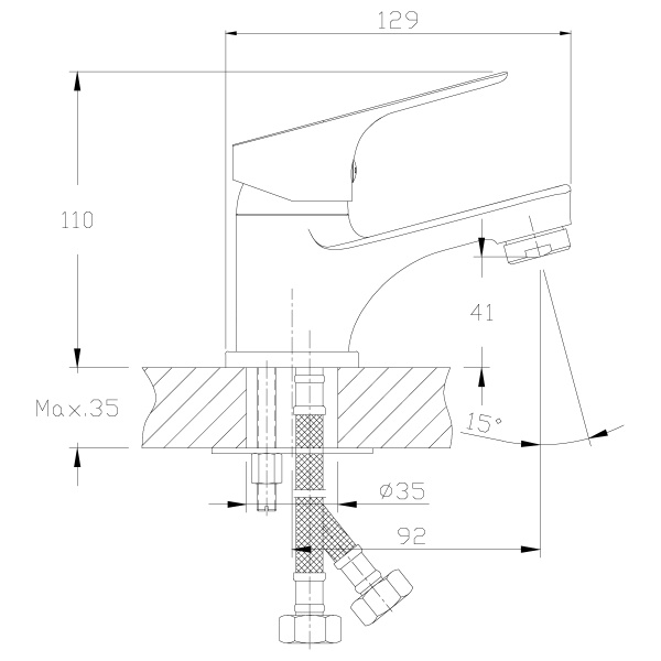 Смеситель для раковины ROSSINKA Silvermix (RS29-11)